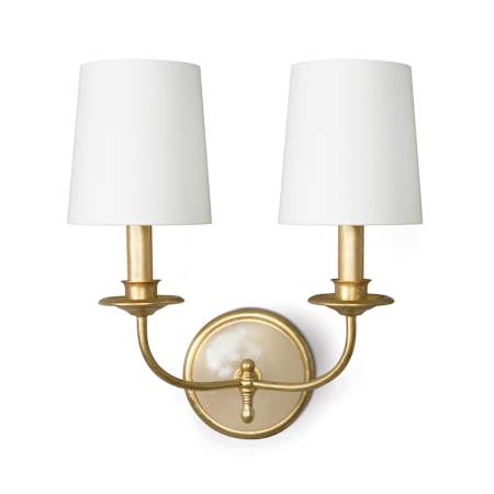 Regina Andrew Fisher 2 Light 16" Tall Wall Sconce Gold Leaf