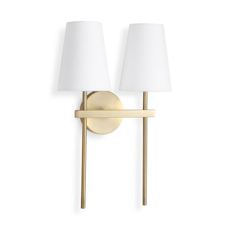 Regina Andrew Toni 2 Light 20" Tall Wall Sconce Natural Brass
