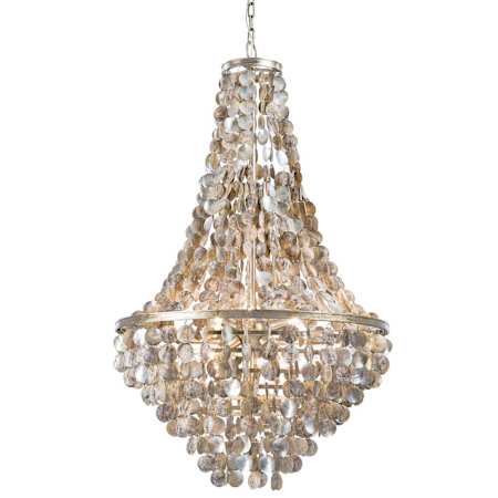 Regina Andrew Capri 6 Light 26" Wide Empire Chandelier Ambered Silver Leaf