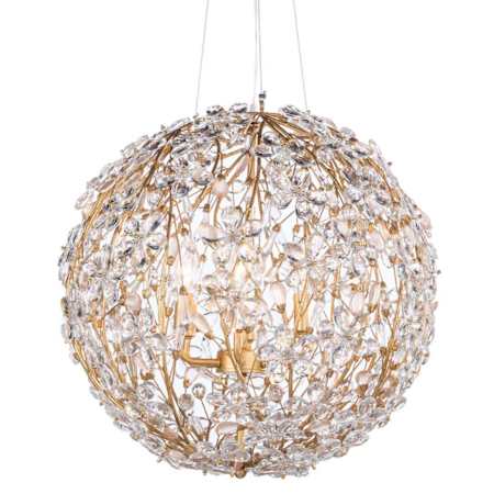 Regina Andrew Cheshire 6 Light 20" Wide Crystal Globe Chandelier Gold Leaf