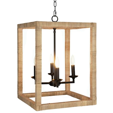 Regina Andrew Newport 4 Light 17" Wide Semi-flush Ceiling Fixture Natural