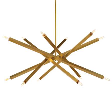 Regina Andrew Viper 12 Light 41" Wide Sputnik Chandelier Natural Brass