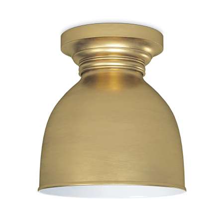 Regina Andrew Pantry 9" Wide Flush Mount Ceiling Fixture Natural Brass