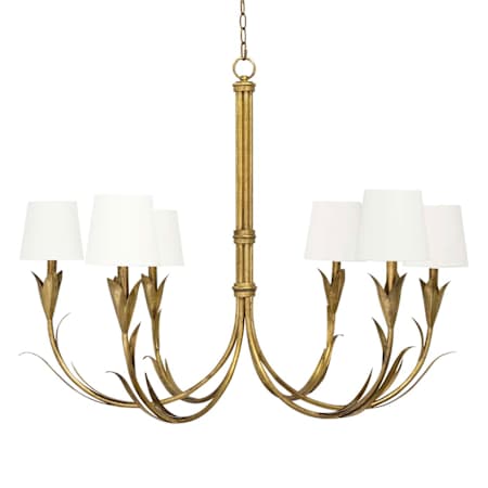 Regina Andrew River 6 Light 41" Wide Chandelier Antique Gold Leaf