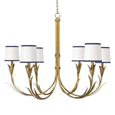 Regina Andrew River 6 Light 41" Wide Chandelier Antique Gold Leaf