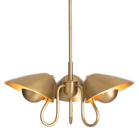 Regina Andrew Keaton 3 Light 25" Wide Pendant Natural Brass