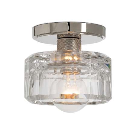 Regina Andrew Bijoux 7" Wide Semi-flush Drum Ceiling Fixture Nickel