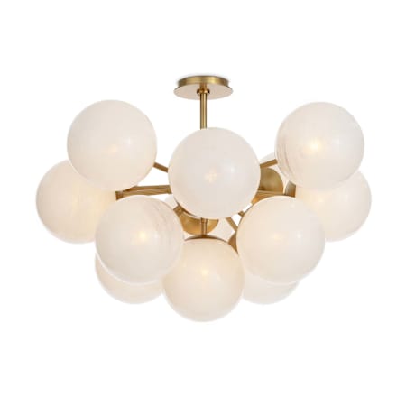 Regina Andrew Shine 13 Light 34" Wide Semi-flush Ceiling Fixture Natural Brass