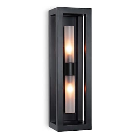 Regina Andrew Montecito 2 Light 24" Tall Outdoor Wall Sconce Black