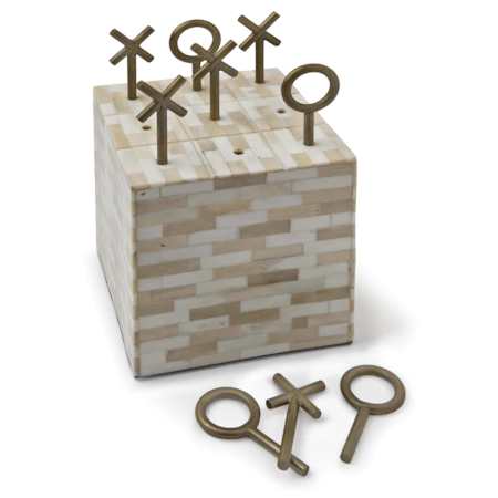 Regina Andrew Tic Tac Toe 4" Wide Block Natural