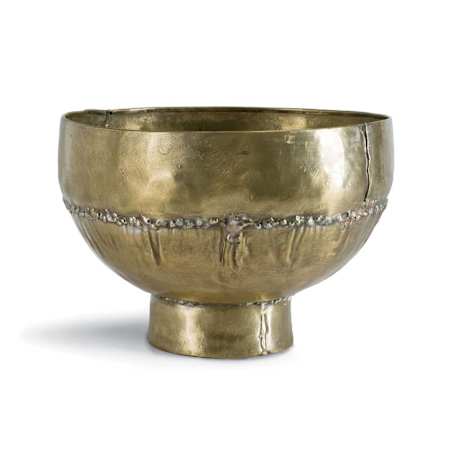 Regina Andrew Bedouin 9.5" Wide Bowl Platform Natural Brass