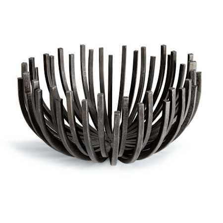 Regina Andrew Webbed 17" Wide Bowl Circle Blackened Iron