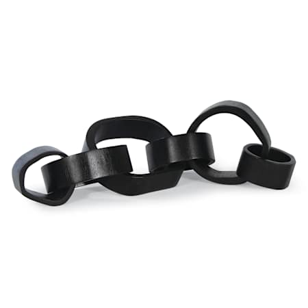 Regina Andrew Wooden 13.5" Wide Links Centerpiece Black
