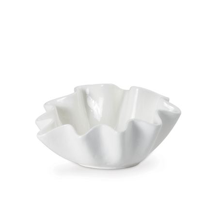 Regina Andrew Ruffle 11" Wide Ceramic Bowl Medium Ivory