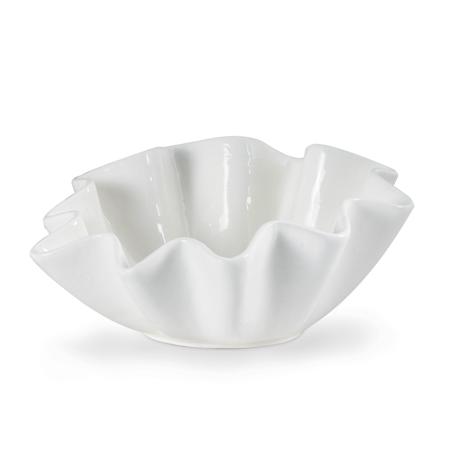 Regina Andrew Ruffle 13" Wide Ceramic Bowl Large Ivory