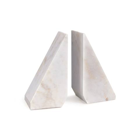 Regina Andrew Othello 6.5" Wide Marble Bookends White