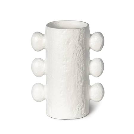 Regina Andrew Sanya 8.75" Wide Metal Vase Small White