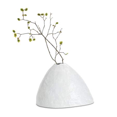 Regina Andrew Atlas 14" Wide Ceramic Vase White