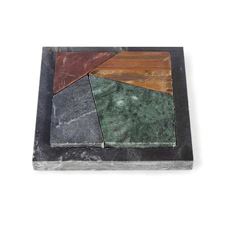 Regina Andrew Milena 10" Wide Marble Tabletop Puzzle Black