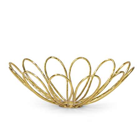 Regina Andrew Daisy 16" Wide Bowl Polished Brass