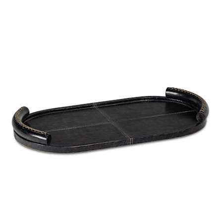 Regina Andrew Forte 19.5" Wide Leather Tray Oval Black