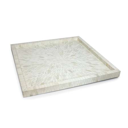 Regina Andrew Coastal Chic 20" Wide Small Montara Bone Tray White
