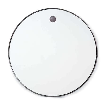Regina Andrew Hanging 36" Diameter Circular Flat Stainless Steel Framed Accent Mirror Blackened Steel