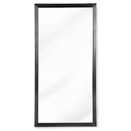 Regina Andrew Rectangle 24"W x 48"H Rectangular Flat Stainless Steel Framed Accent Mirror Blackened Steel
