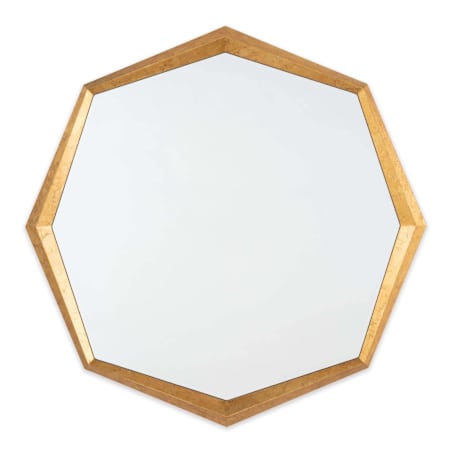 Regina Andrew Hadley 36" Geometric Flat Resin Framed Accent Mirror Gold Leaf