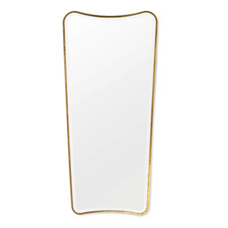 Regina Andrew Sonnet 28-1/2"W x 60"H Specialty Flat Medium Density Fiberboard (MDF) Framed Accent Mirror Gold Leaf