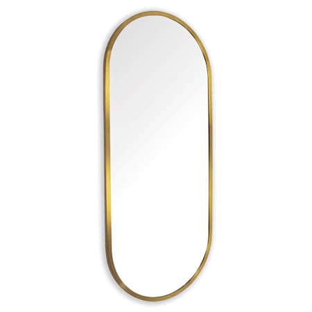 Regina Andrew Doris 21"W x 50"H Oval Flat Stainless Steel Framed Accent Mirror Natural Brass