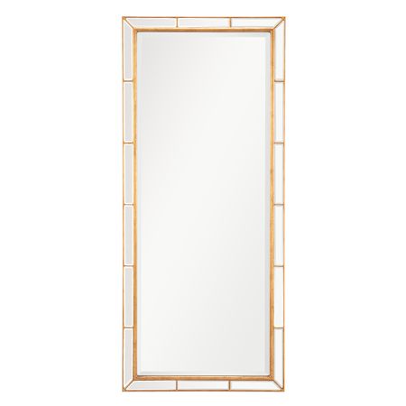 Regina Andrew Plaza 27"W x 62"H Rectangular Beveled Resin Framed Accent Mirror Antique Gold Leaf