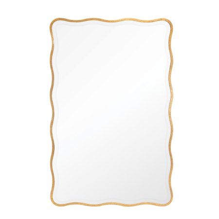 Regina Andrew Candice 28"W x 44"H Rectangular Beveled Medium Density Fiberboard (MDF) Framed Accent Mirror Gold Leaf