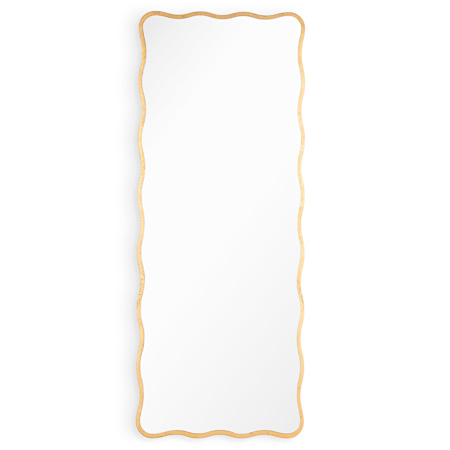 Regina Andrew Candice 23-1/2"W x 60"H Rectangular Flat Medium Density Fiberboard (MDF) Framed Accent Mirror Gold Leaf