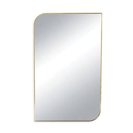 Regina Andrew Modern Glamour 26"W x 42"H Specialty Flat Stainless Steel Framed Accent Mirror Gold