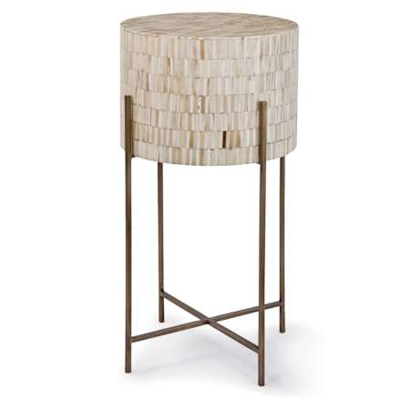 Regina Andrew Bone 14" Wide Bone Table Brass