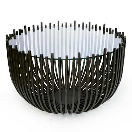 Regina Andrew Webbed 30" Wide Steel Table Blackened Iron