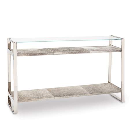 Regina Andrew Andres 54" Wide Steel Table Polished Nickel