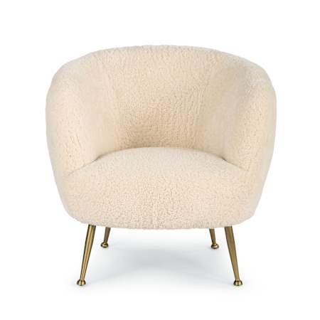 Regina Andrew Beretta 31" Sheepskin Chair White
