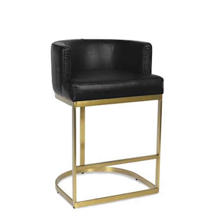 Regina Andrew Owen 21.5" Leather Counter Stool Black