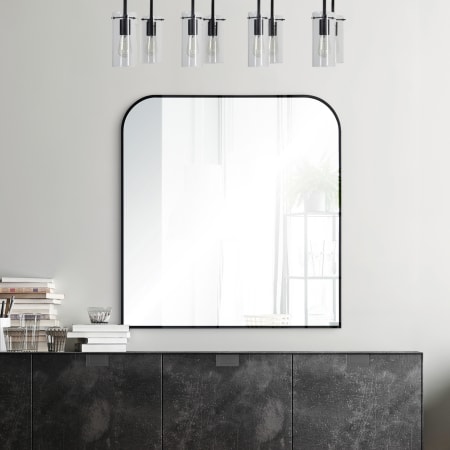 Ren Wil 38" W x 40" H Rectangular Framed Bathroom Mirror Matte Black