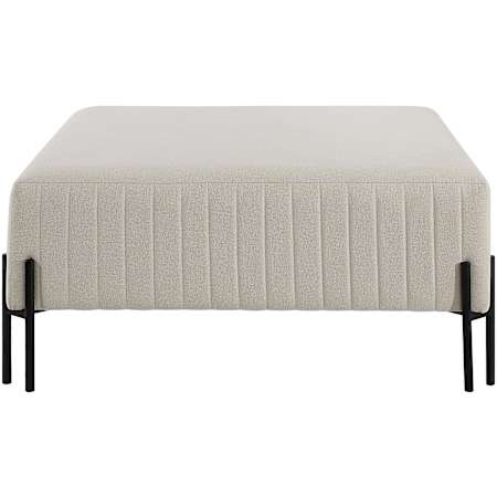 Ren Wil Fitzroy 35" Wide Iron Framed Bench Natural