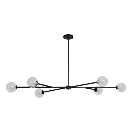 Ren Wil Endah 6 Light 27" Wide LED Sputnik Chandelier Matte Black