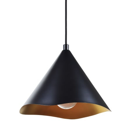 Ren Wil Cinder 12" Wide LED Pendant Matte Black / Gold