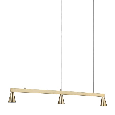 Ren Wil Linea 3 Light 42" Wide LED Linear Chandelier Champagne