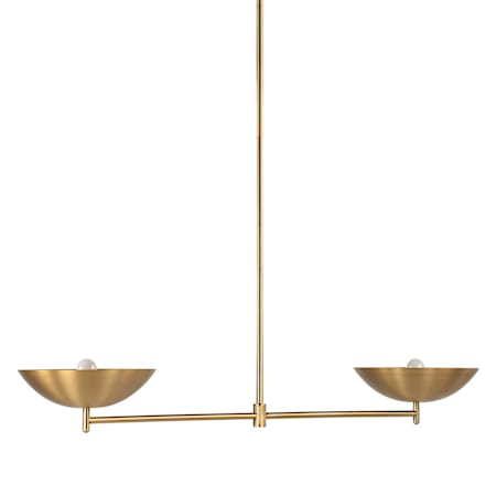 Ren Wil Waxlow 2 Light 48" Wide Multi Light Pendant Plated Dark Antique Brushed Brass