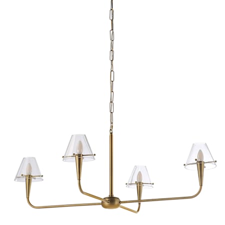 Ren Wil Maite 4 Light 42" Wide Multi Light Pendant Plated Dark Antique Brushed Brass