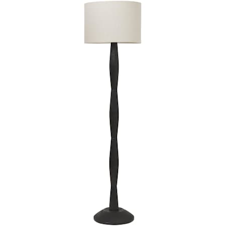 Ren Wil Francine 60" Tall Torchiere Floor Lamp Black
