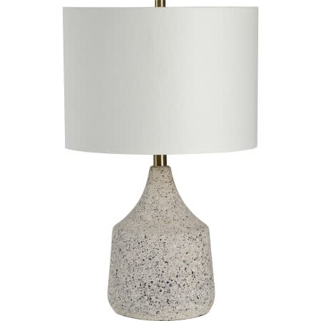 Ren Wil Longmore Single Light 22" Tall Vase Table Lamp Beige Cement / Stone Speckles