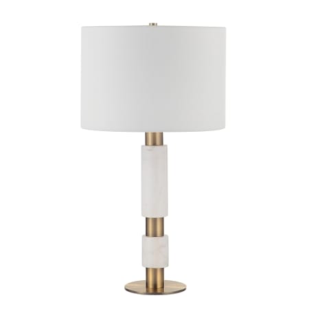 Honed White / Antique Brushed Brass